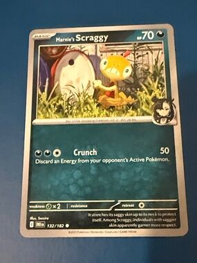 Marnie's Scraggy Pokémon Card - Basic (132/182)